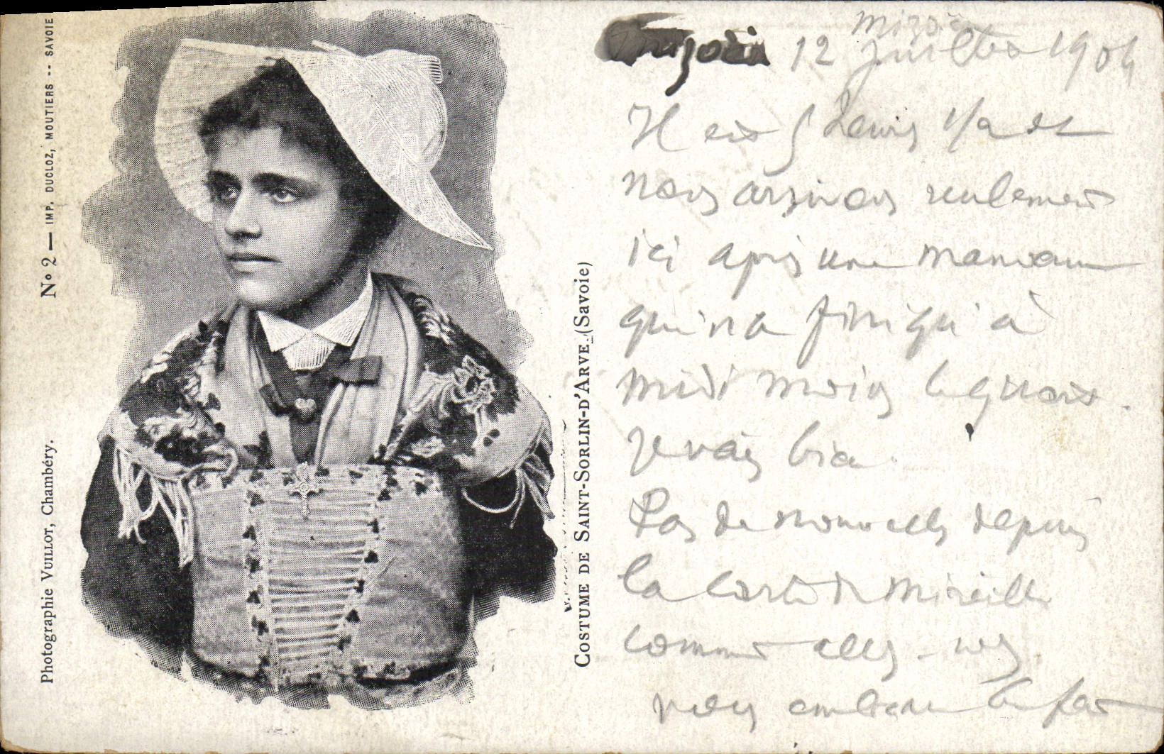 CPA Folklore Costumes de Savoie Saint Sorlin d'Arve 