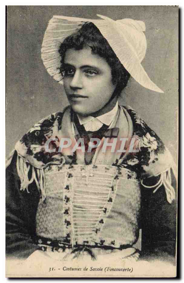CPA Folklore Costumes de Savoie Fontcouverte