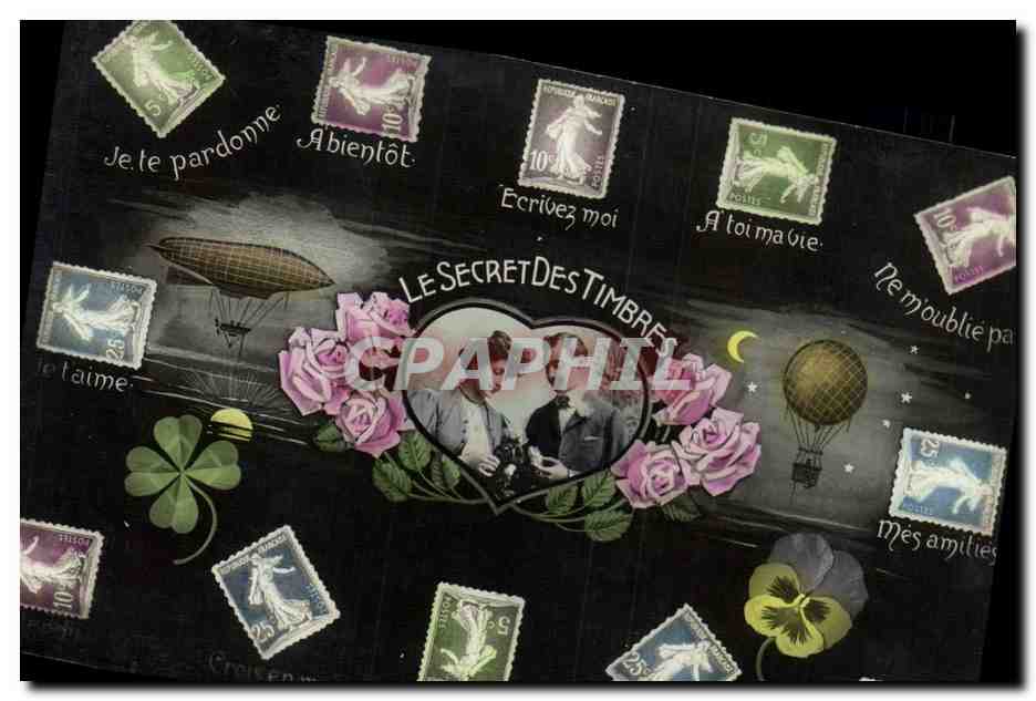 CPA Le Secret des timbres Semeuse