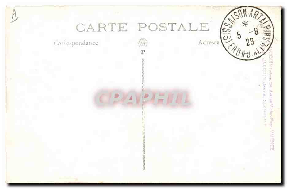 CPA Orphelinat des PTT anciens costumes de la Drome  — Rückseite