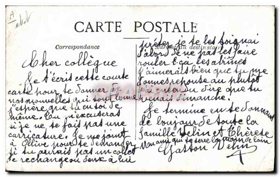 CPA Paris inonde Inondations La tournee du facteur — Rückseite