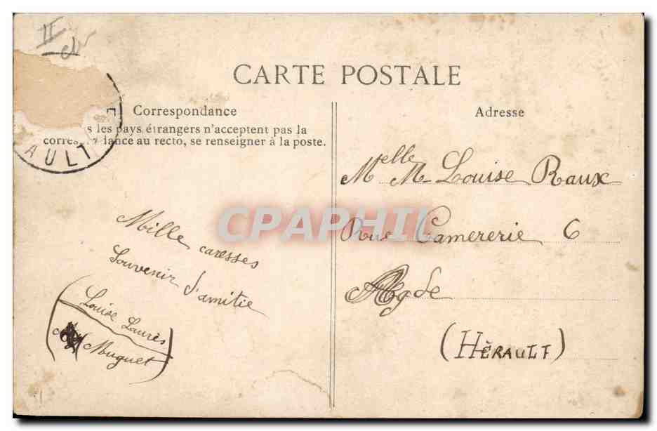 CPA Les timbres et leurs secrets Semeuse 10c rouge  — Rückseite