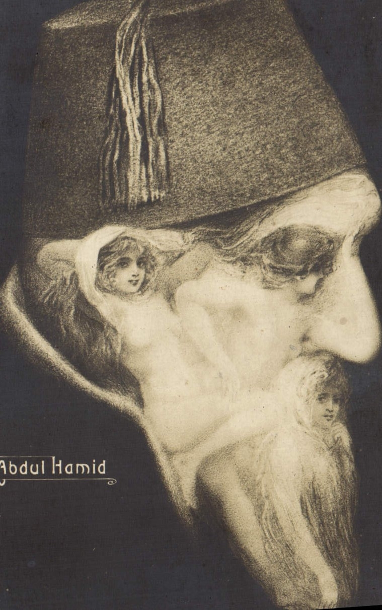 CPA Surrealisme Abdul Hamid Femme