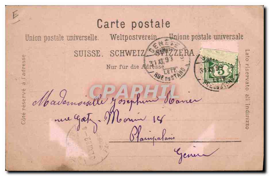 Fin du 19ème siècle — début du 20ème siècle — Édité par Guyuss' et Polye, à Prague — Verso