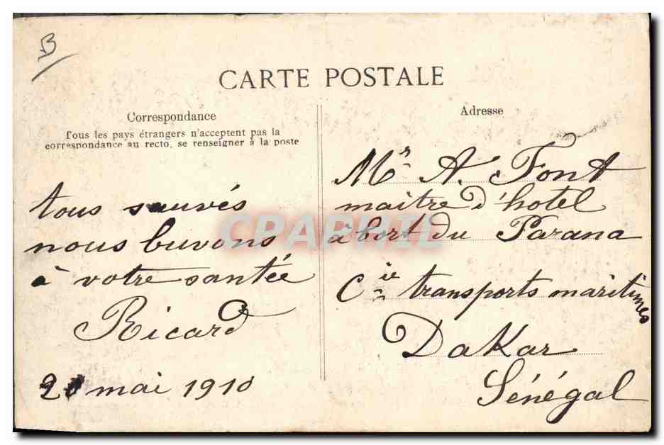Fin du Monde — le 19 Mai 1910 — E. D. — Verso