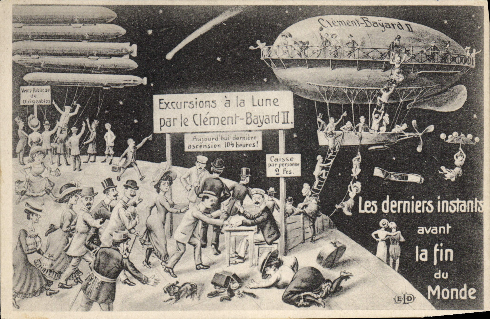 Excursions à la Lune par le Clément-Bayard II — Les derniers instants avant la fin du Monde — E.D. éditeur