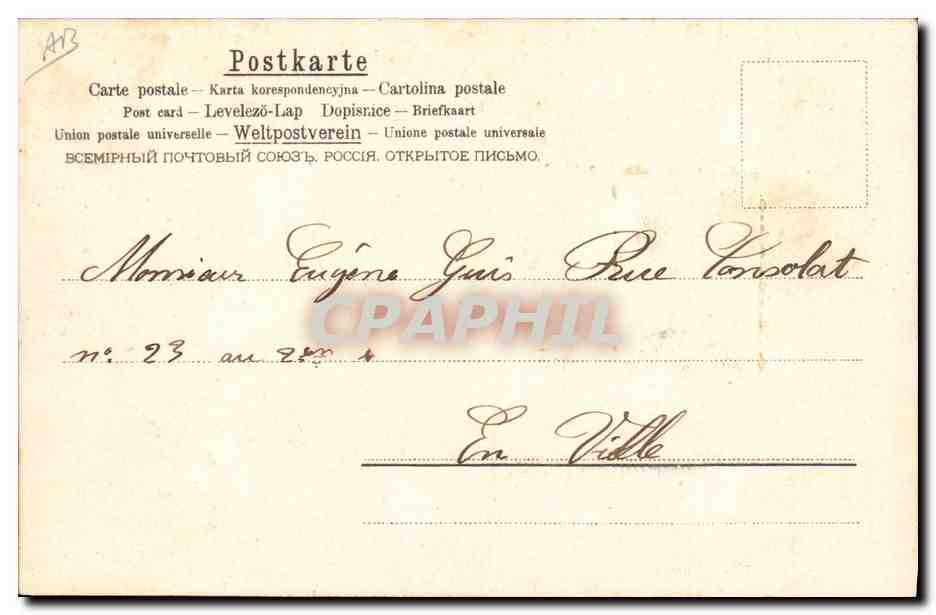 CPA Fantaisie Photographie  — Rückseite