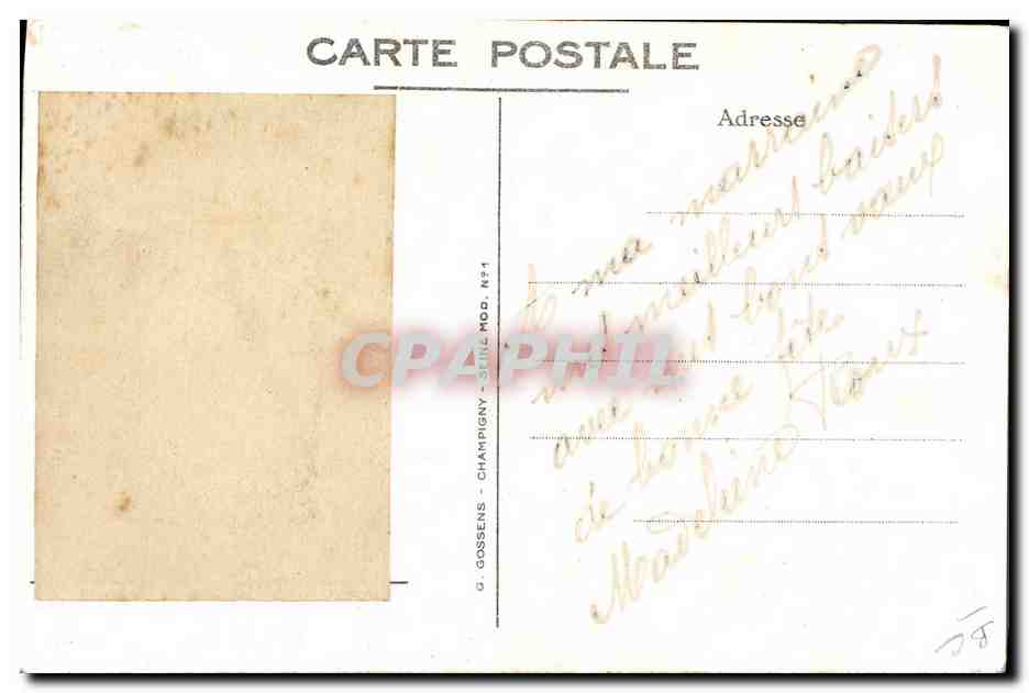CPA Fantaisie Photographie Enfant — Rückseite