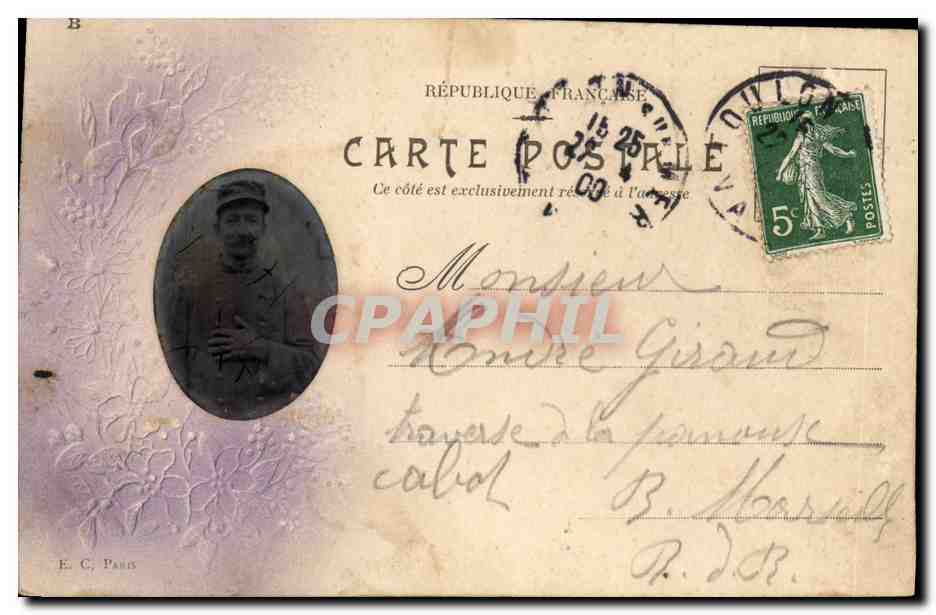 CPA Fantaisie Photographie Homme 