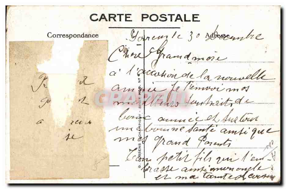 CPA Fantaisie Photographie Enfant Travaux des champs LEs Semailles — Verso