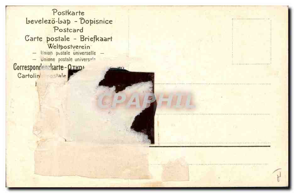 CPA Fantaisie Photographie Couple — Verso