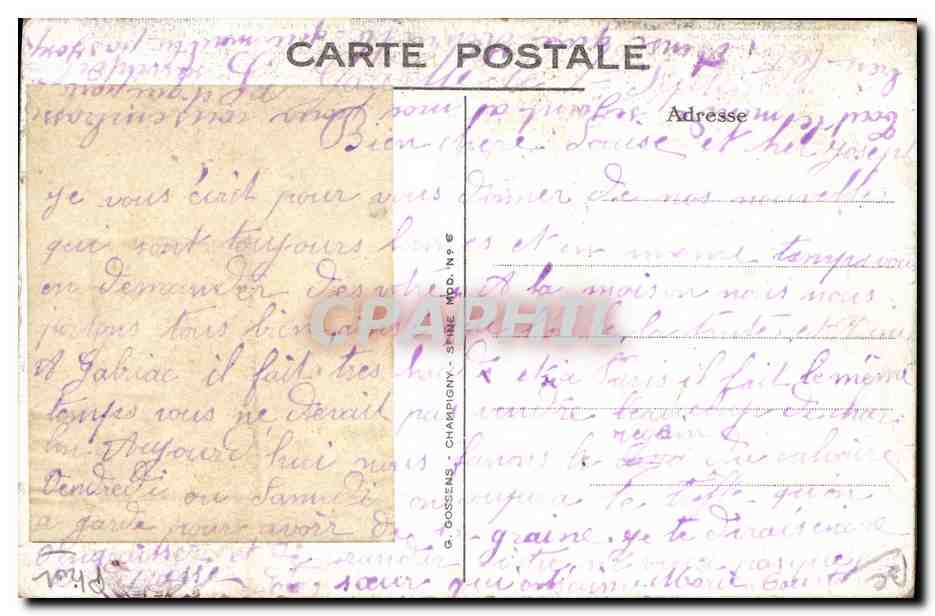 CPA Fantaisie Photographie Enfant Travaux des champs Les semailles — Rückseite