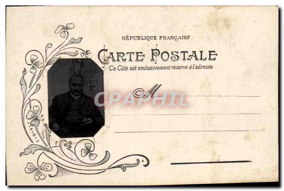 CPA Fantaisie Photographie Homme