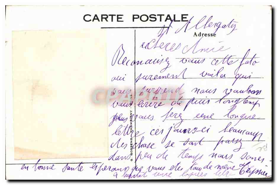 CPA Fantaisie Photographie Enfant — Rückseite
