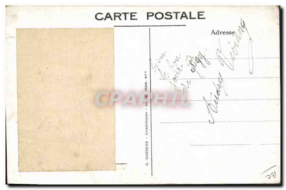 CPA Fantaisie Photographie Enfant  — Rückseite