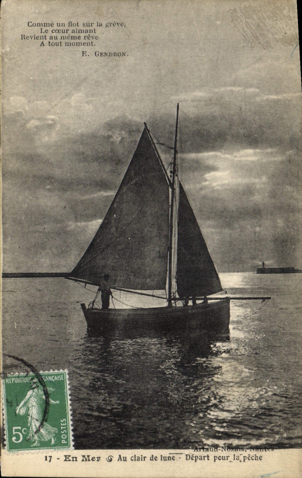 Départ pour la pêche — Artaud-Nozaïs, Nantes — Éditeur Artaud-Nozaïs, n°17