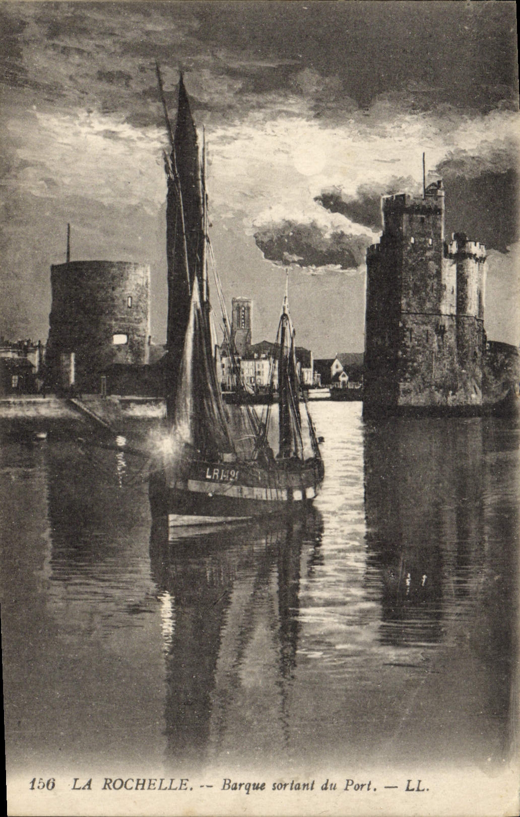 La Rochelle — Barque sortant du Port — LL. n° 156