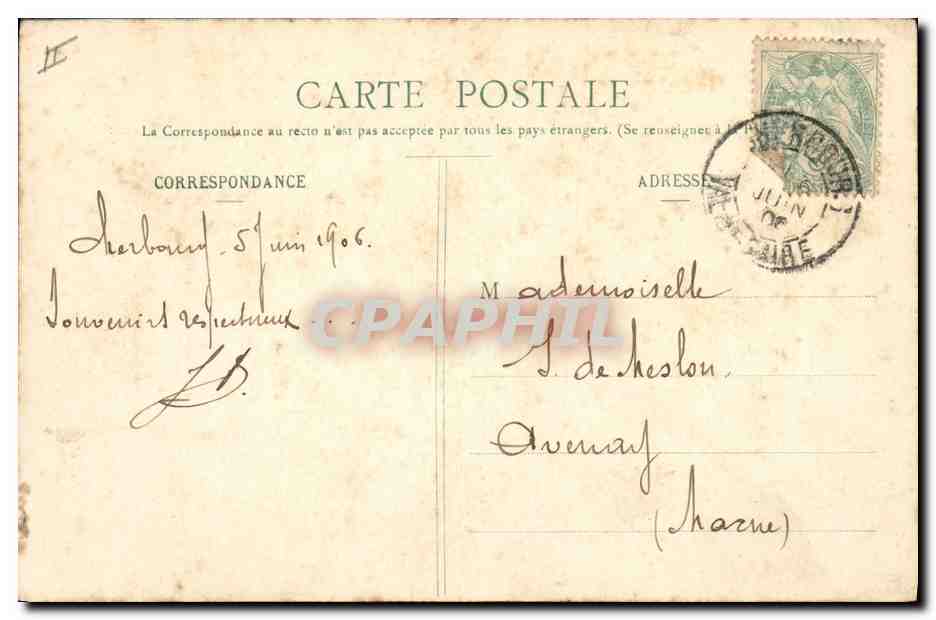 Cherbourg - Barque de pêche rentrant dans les jetées (Effet de nuit) - Collection P.-B. — Reverso