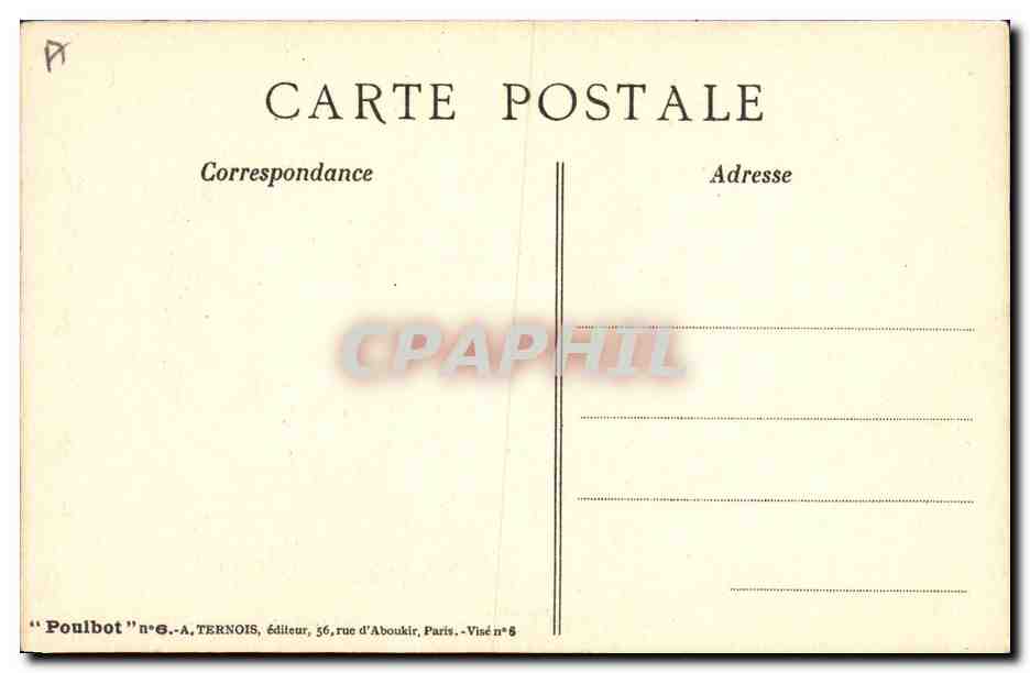 CPA Fantaisie Illustrateur Poulbot  — Rückseite
