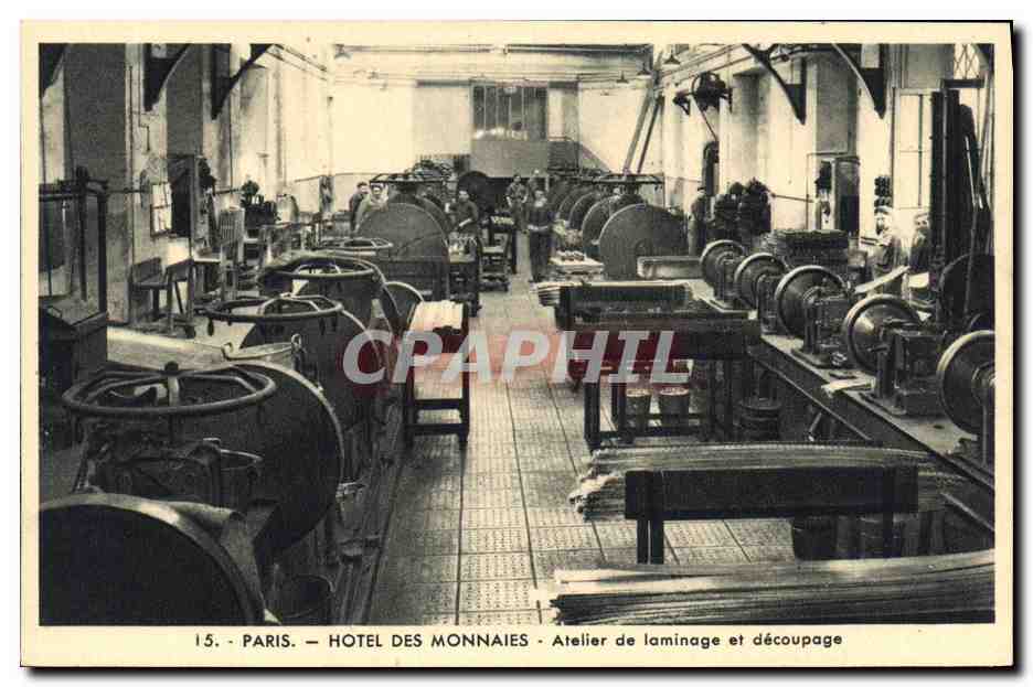 Paris — Hôtel des Monnaies — Atelier de laminage et découpage