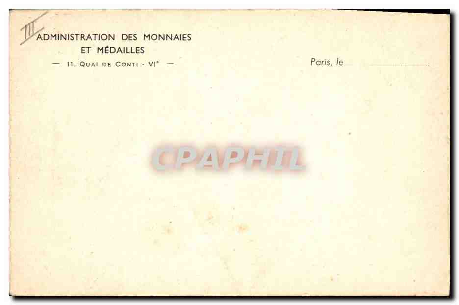 CPA Monnaies Medailles de la monnaie Agriculture  — Rückseite