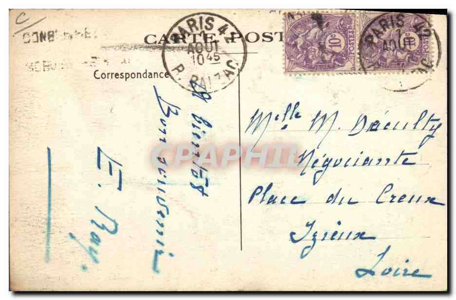 PARIS — Hôtel des Monnaies — Les Découpoirs — L. Baslé, phot. édit. Robinson (Seine) — Verso