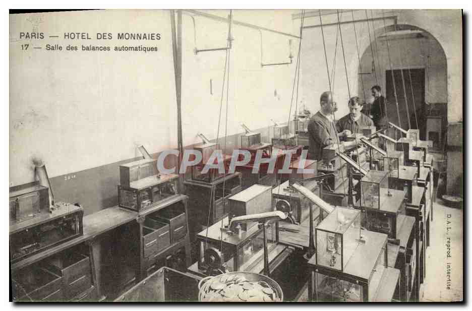 Paris — Hôtel des Monnaies — Salle des balances automatiques — D.A.T., Reprod. Interitive