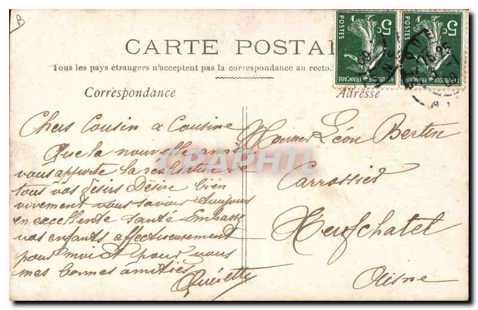 CPA Monnaies Monnaie Bonne annee  — Rückseite