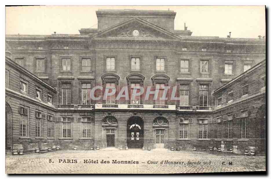 CPA Paris Hotel des Monnaies Cour d'honneur Facade Sud 