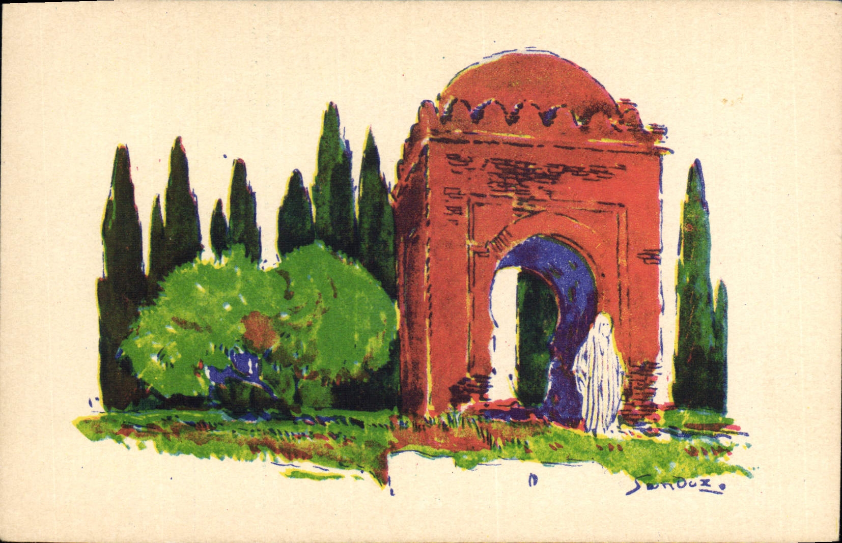 CPA Fantaisie Afrique du Nord Illustrateur 