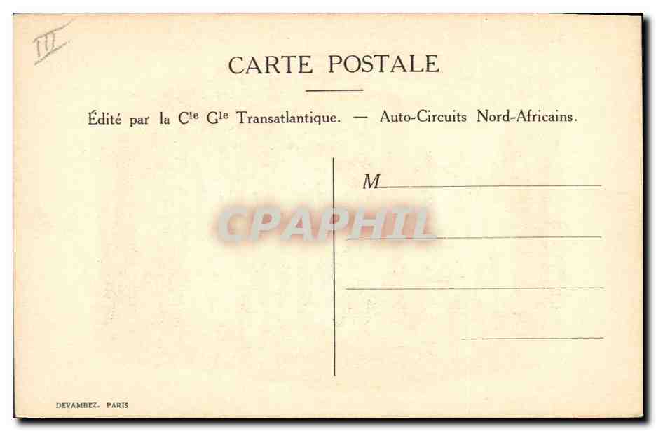 CPA Fantaisie Afrique du Nord Illustrateur  — Rückseite