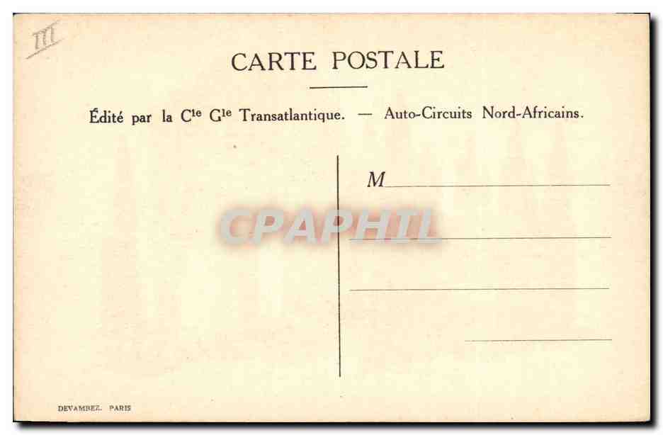 CPA Fantaisie Afrique du Nord Illustrateur  — Rückseite