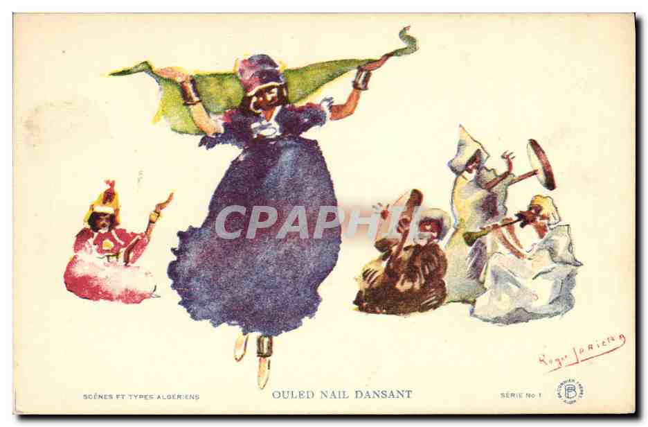 CPA Fantaisie Afrique du Nord Illustrateur Ouled Nail dansant