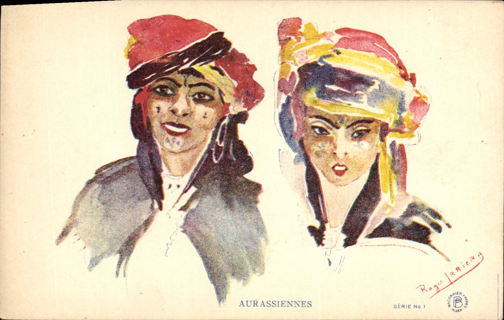 CPA Fantaisie Afrique du Nord Illustrateur Aurassiennes