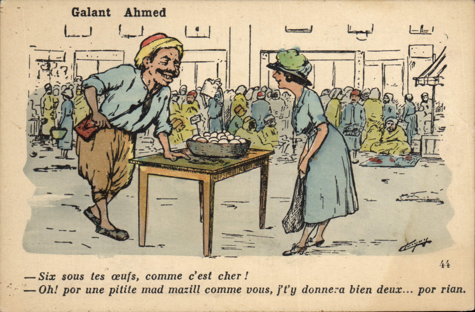 CPA Fantaisie Afrique du Nord Illustrateur Galant Ahmed