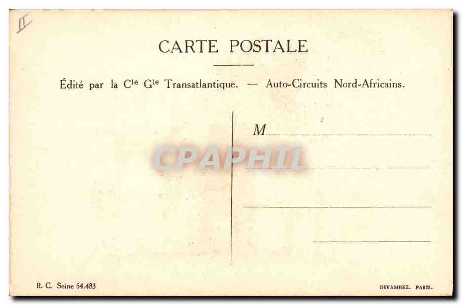 CPA Fantaisie Afrique du Nord Illustrateur  — Rückseite