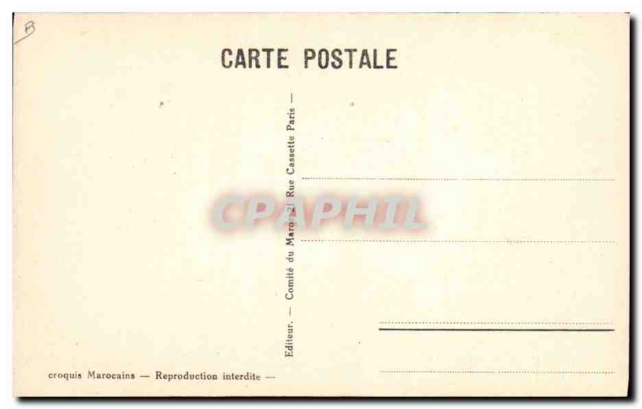 CPA Fantaisie Afrique du Nord Illustrateur Un Chleuh  — Rückseite