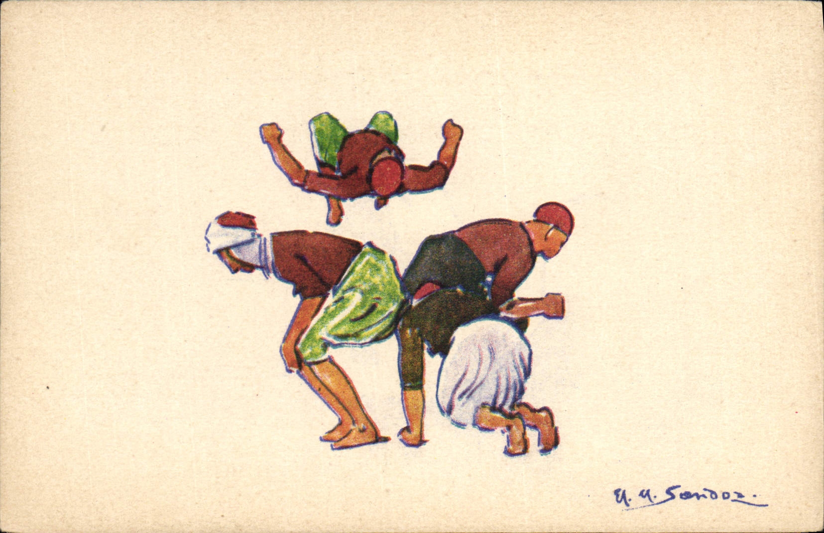 CPA Fantaisie Afrique du Nord Illustrateur 