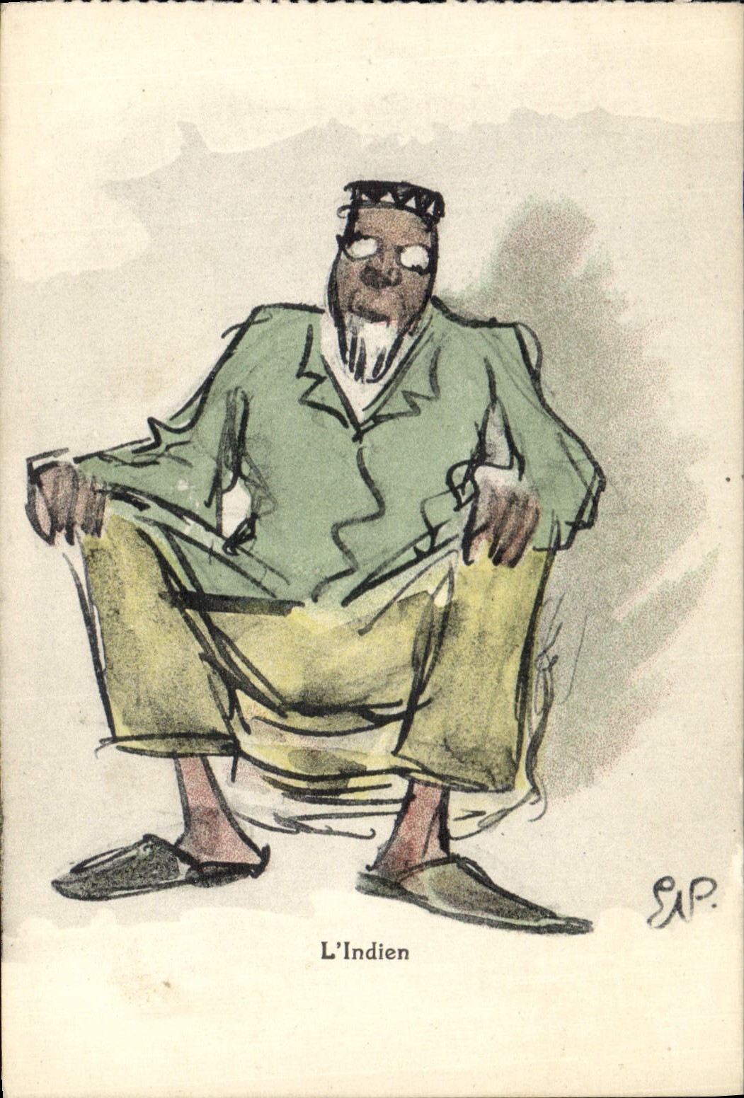 L'Indien — caricature — S.A.P.