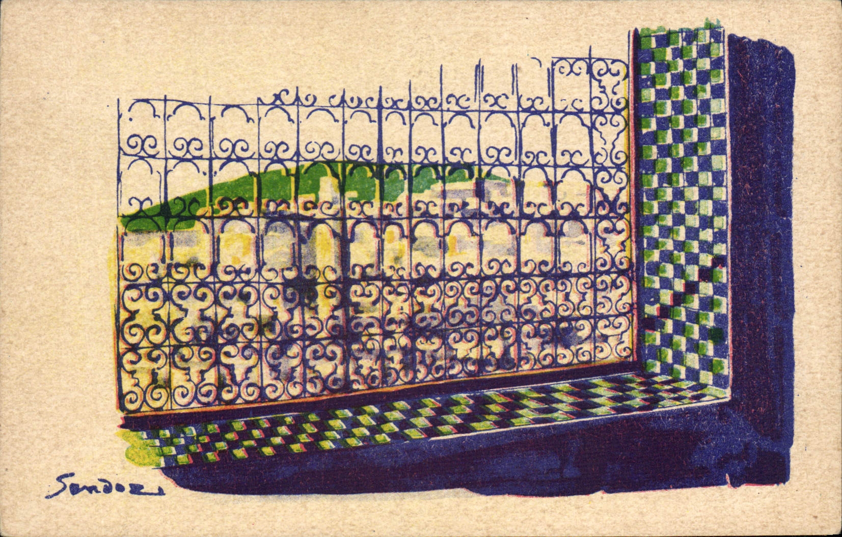 CPA Fantaisie Afrique du Nord Illustrateur 