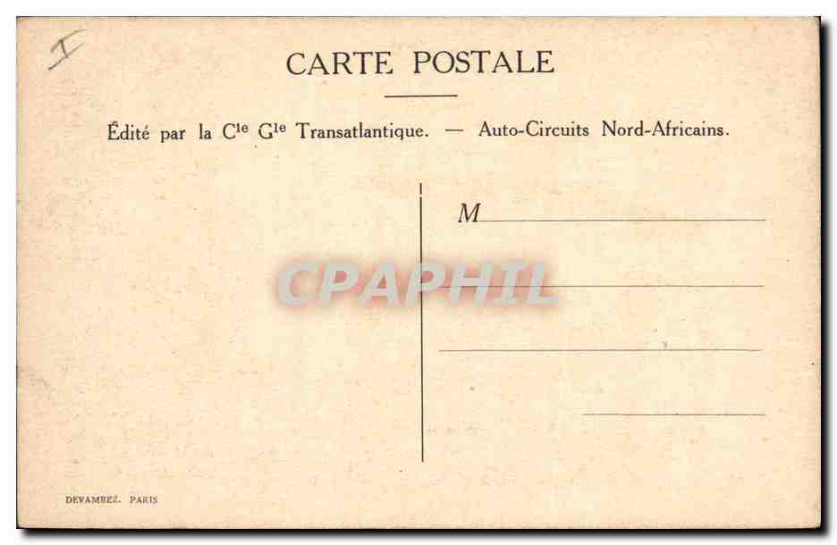 CPA Fantaisie Afrique du Nord Illustrateur  — Rückseite