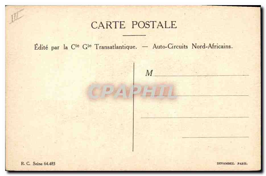 CPA Fantaisie Afrique du Nord Illustrateur  — Rückseite