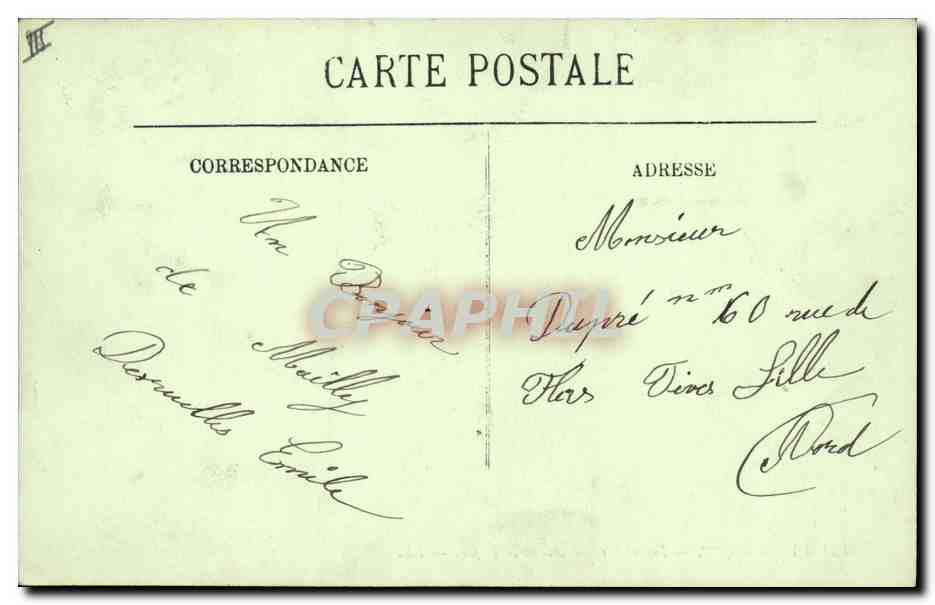 CPA Militaria Mailly le Camp Infanterie Avant de defile  — Verso