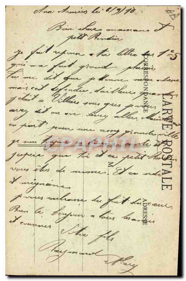 CPA Militaria Camp de Mailly Grand Hotel St Eloi — Rückseite