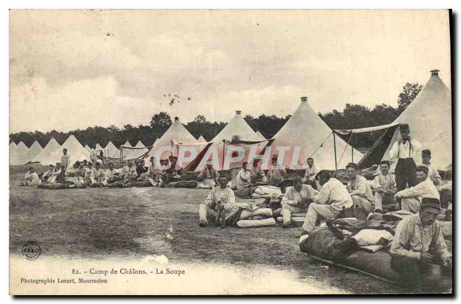 Camp de Châlons - La Soupe — Photographie Locart, Mourmelon