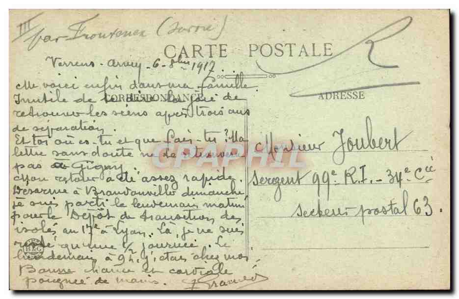 CPA Folklore Costumes de Maurienne Valloires Savoie  — Verso