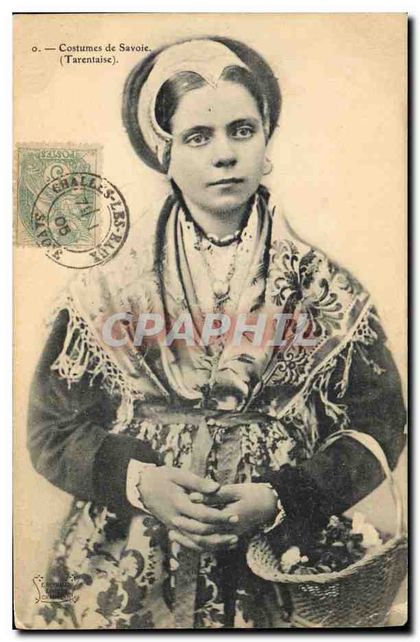 CPA Folklore Costumes de Savoie Tarentaise 