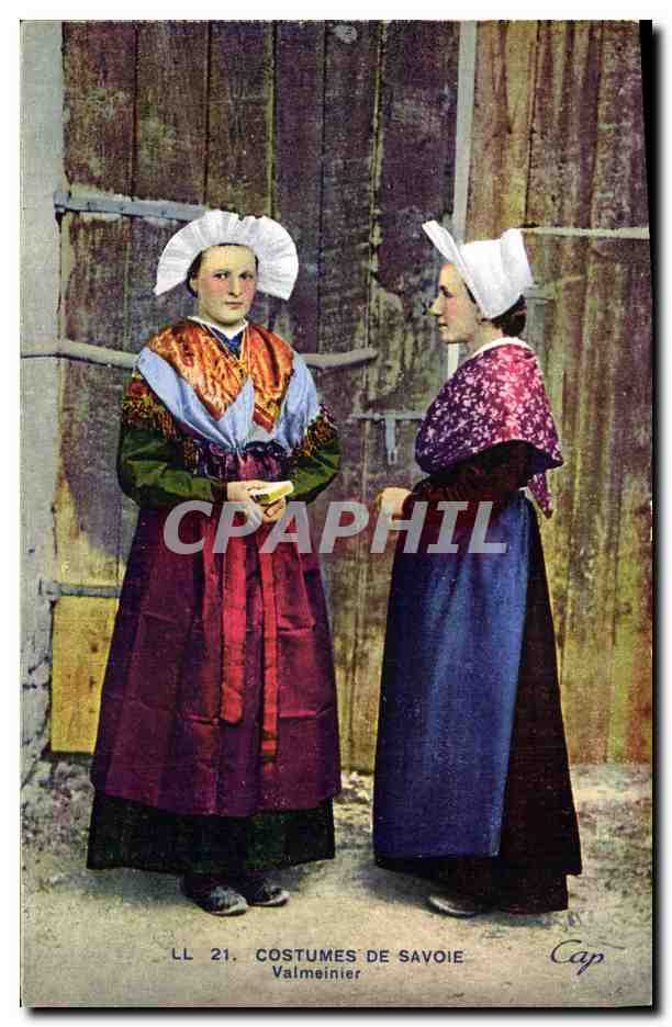 Deux femmes en costumes de Savoie — LL 21 — Valmeinier, éditeur Cap