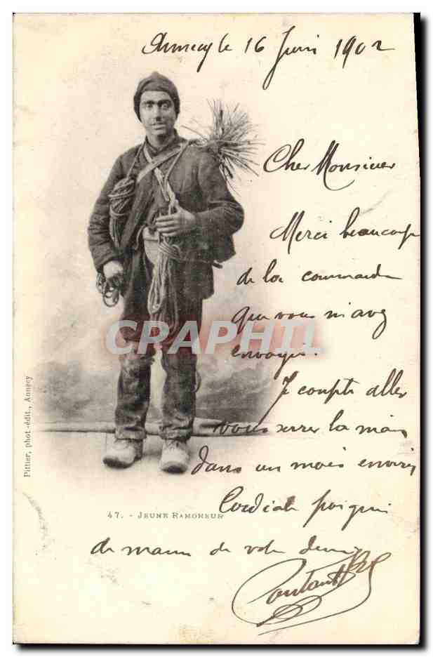 CPA Folklore Savoie Jeune ramoneur 