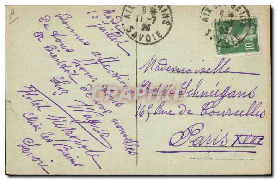 CPA Folklore Savoie Costume de Maurienne Valloires — Verso